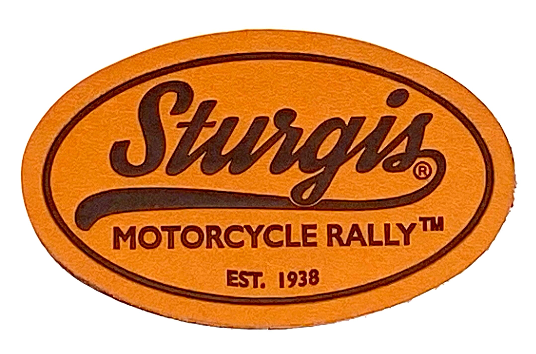 Sturgis Vintage Oval Leather Magnet