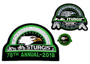 Sturgis Heritage Pin, Patch & Sticker Set - 2018