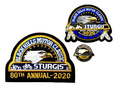 Sturgis Heritage Pin, Patch & Sticker Set - 2020