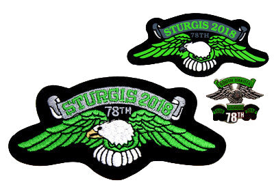 Sturgis Eagle Wing Pin, Patch & Sticker Set - 2018
