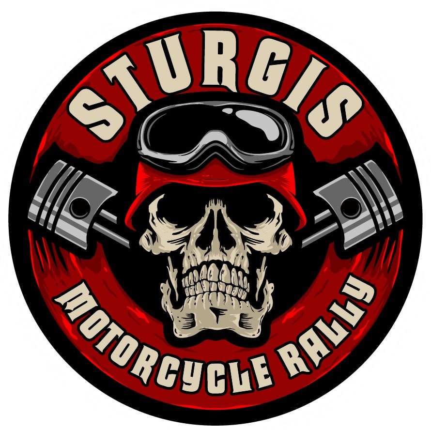 Sturgis Dual Piston Skull Sticker
