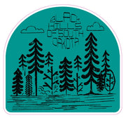 BH Distressed Forest Sticker