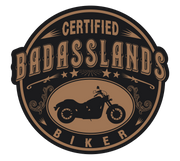 Certified Badasslands Biker Sticker
