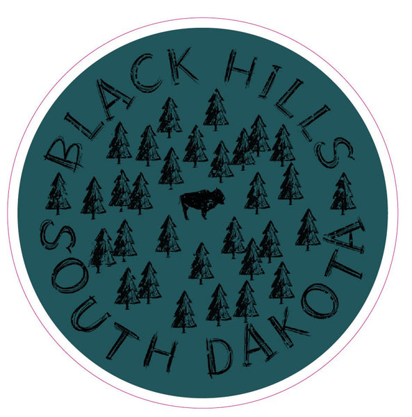 Black Hills Circle Forest Sticker