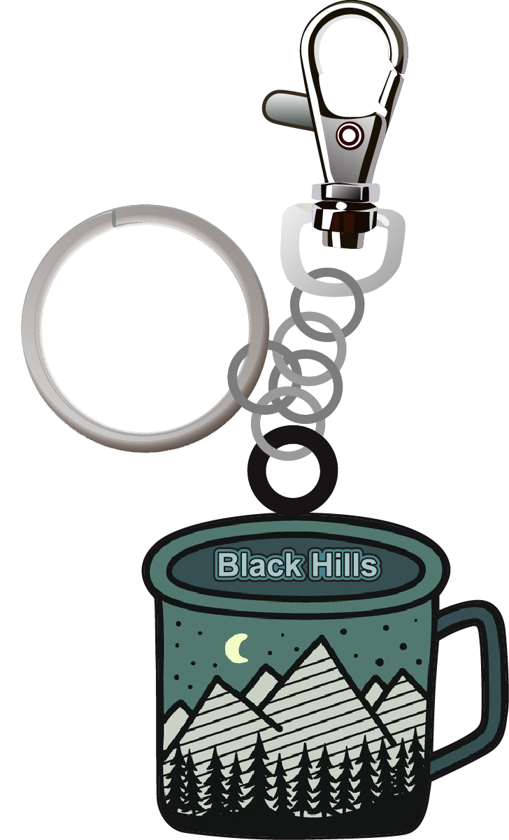 Black Hills Mug Keychain