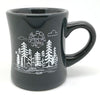 Distressed Forest Diner Mug -  Charcoal