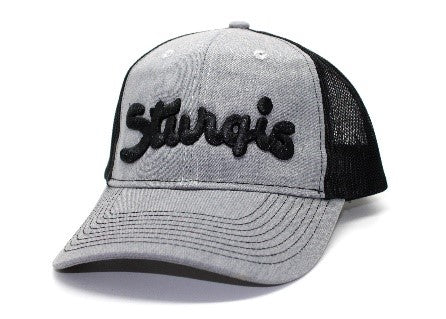 Sturgis Hometown Grey/Black Trucker Cap