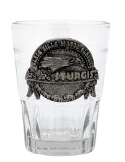 Sturgis Heritage Logo Glass/Pewter Shot Glass