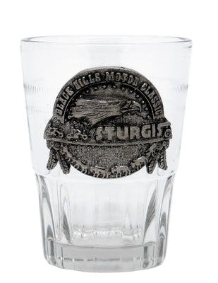 Sturgis Heritage Logo Glass/Pewter Shot Glass