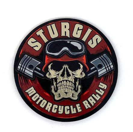 Sturgis Dual Piston Skull Magnet