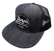 Sturgis Vintage Oval Black/Denim Flat Bill Cap